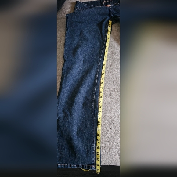 Flavor by Bubblegum Junior Plus Embossed Dark Wash Flare Jeans - Picture 6 of 6